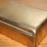 Vintage State Express Cigaretter, Tobacco, Snuff Box, 1950's. Brass, Wood. 12 x 9cm H-4,5cm Image 4