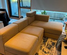 IKEA JATTEBO L Shaped Modular Sofa Beige Corduroy Excellent Condition
