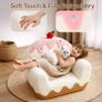 Toddler Chair  Kids Chair for Ages 1 to 6, Pink & White Ice Cream Sherpa Seat with Book Pocket  Carry Handle, Comfy Foam  Single Seat Kids Couch Sofa, Embroidered Gift for Girls Image 5