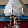 27 Inches Tall Large Capodimonte Italian Figurine Signed Table Lamp With Silky White Shade Image 4