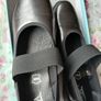 Wedge heel black/granite patent shoes 6 Image 3