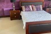 Harvey Norman bed frame and matching lockers
