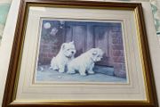 signed, limited-edition art print featuring two West Highland White Terriers.