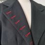 Vintage 1980s avant garde black blazer 1940s style red buttonholes M 10 12 Made in England for Miss Selfridge Image 5