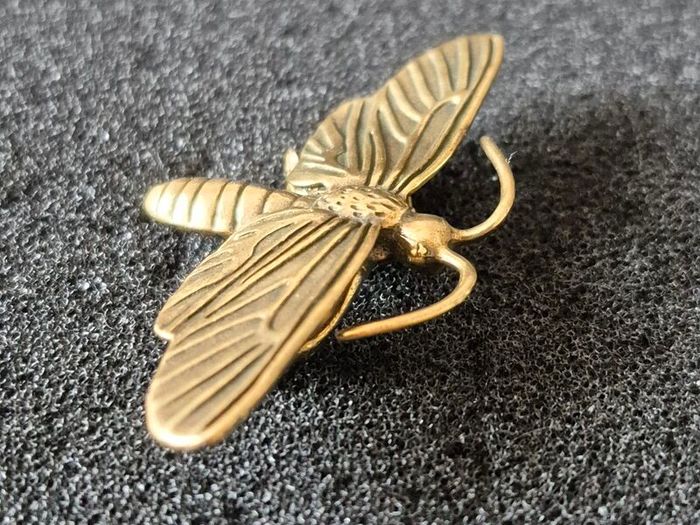 3 brass Insects, Solid brass.