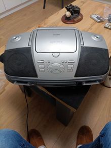Silver Bush Src198cd Portable Cd Player Boombox / Cassette Player Radio