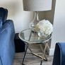 Pair of Chrome side Tables Image 2