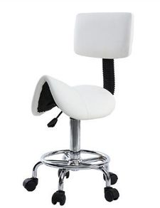 Spa Rolling Stool with Back Support for Beauty Tattoo