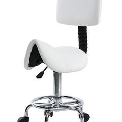 Spa Rolling Stool with Back Support for Beauty Tattoo