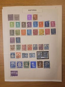 Eesti stamps  and envelope 1919 - 2015