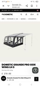 Dometic Grande Pro Side Wing LHS