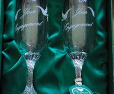 Vintage Eamon Crystal Engagement Champagne Fluits