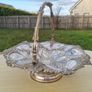 Silver-Plated (Silver?) Plate Fruit Centerpiece Basket Image 2