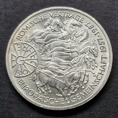 1987 Silver Germany 10 Deutsche Mark Treaty of Rome coin