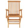 5 Piece Garden Dining Set Solid Teak Wood Image 8