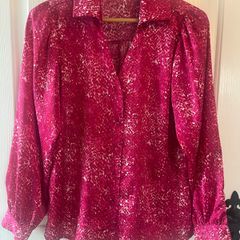 NEW Paul Costelloe Satin Blouse - Size 10