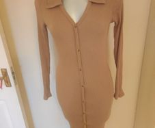 Brand new lovely over the knee beige Primark dress size UK12 EU40 Postage included