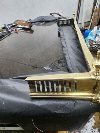 19th Cent brass fender