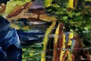 dark hedges   the visitor  watercolour
