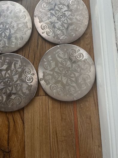 1970's Silver played Celtic design place mats set 6