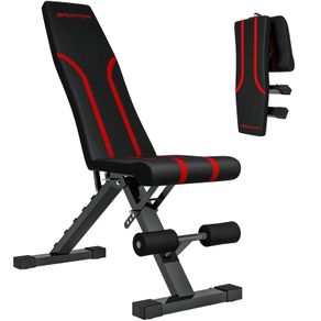 Foldable Weight Bench, Adjustable Incline Flat Bench Press with 6-Level Backrest, 4-Level Seat, Leg Extension