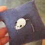 Small diamante mouse brooch Image 2