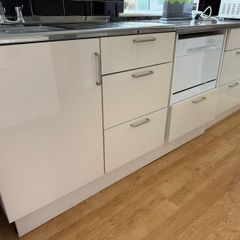 Kitchen cupboards worktop and drawers