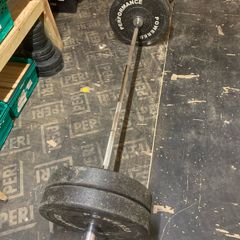 6ft olympic bar + 4x15kg bumper plates