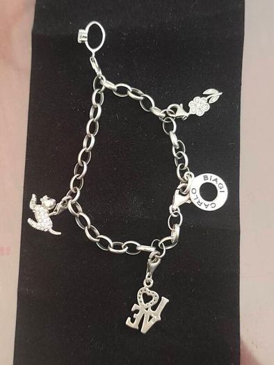 Sterling silver charms bracelet