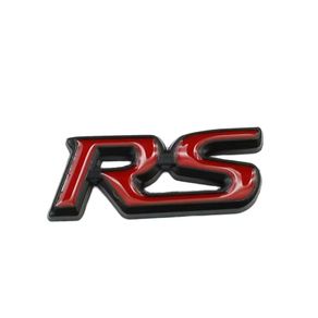 3D Metal RS Logo ST Badge Decal Car Steering Wheel Emblem MK2 MK3 MK5 MK4 ST Sticker Accessories