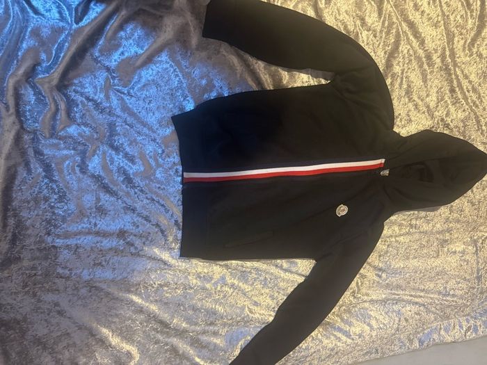 Boys Black zipped hoodie designer inspired age 9-10 Free post