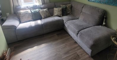 grey corner sofa