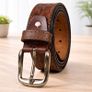 Premium Embossed Genuine Leather Belt Stylish Vintage Designer Belt Durable Formal & Casual Waist Belt Image 2
