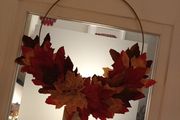 Halloween/autumnal hanging metal wreath