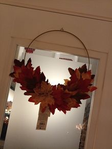 Halloween/autumnal hanging metal wreath