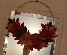 Halloween/autumnal hanging metal wreath