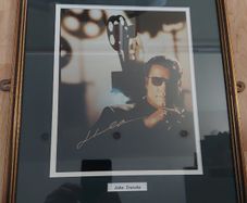 Autographed John Travolta 10x8 Photo Nicely Framed (Real Glass) with COA