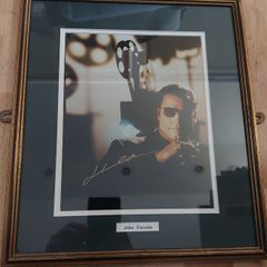 Autographed John Travolta 10x8 Photo Nicely Framed (Real Glass) with COA