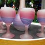 Rueven Nouveau Frosted Art Glass 7 Piece Decanter Set Image 2