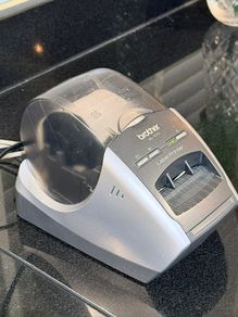 Label printer. Brother QL570. Thermal printing labels.