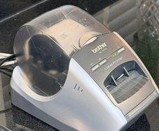 Label printer. Brother QL570. Thermal printing labels.