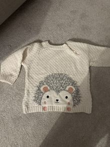Cream baby winter jumper 6-9 m