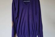 Massimo dutti v neck jumper cotton/cashmere Size xl ptp 24" in excellent condition