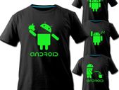 Glow In The Dark Android T-Shirt tee top shirt