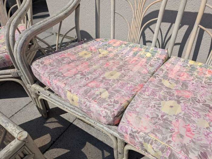 Bamboo garden furniture (table, sofa + chairs)
