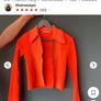 Helmut Lang zip up cardigan bright orange Image 3