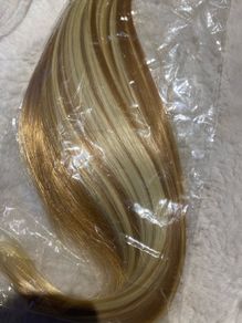 Clip in Ponytail Extension 55cm Blonde Mix Highlights