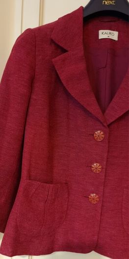 KALIKO Fuchsia Pure Linen Blazer S14