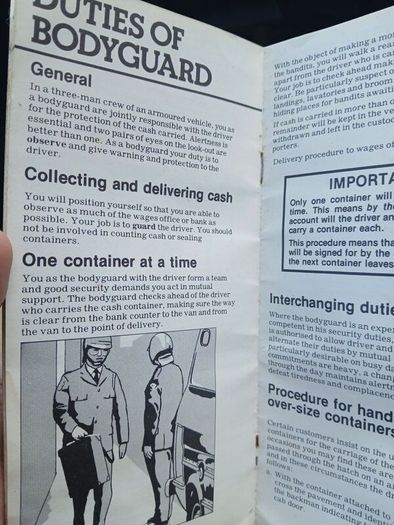 Vintage Securicor Manual