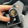 Dante II | Black Skeleton Watch with Gold-tone Movement Image 6